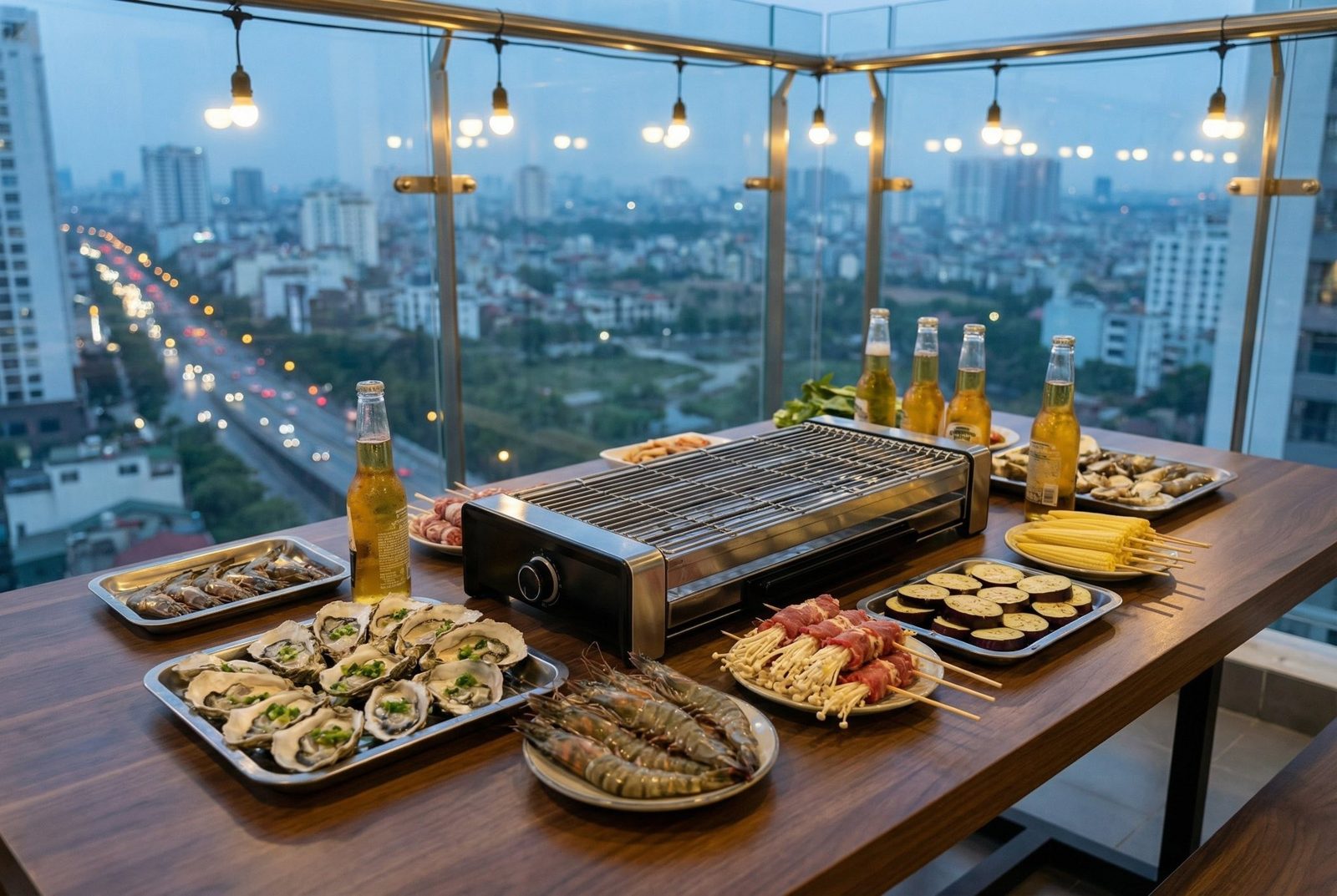 Bữa nướng trên ban công